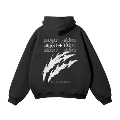 Let the Hunt Begin Oversized Solid Color Fleece Hoodie